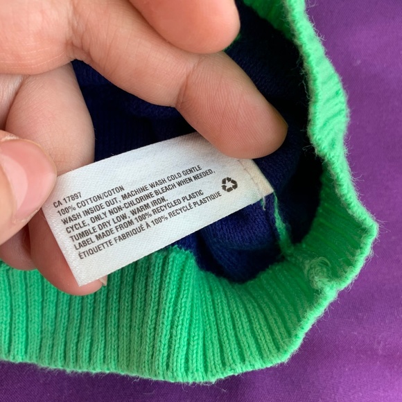 Baby Gap Jacket sweater 0-3 months green and blue - Picture 5 of 5